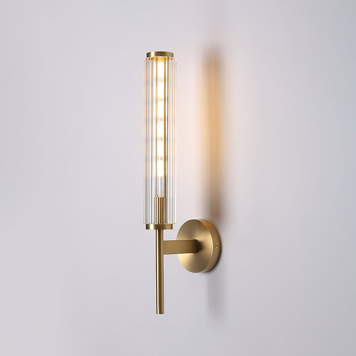 Glas Linjär Mässings Vägglampa