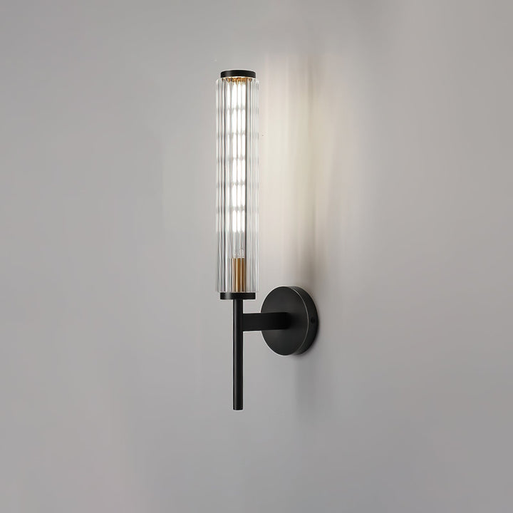 Glas Linjär Mässings Vägglampa
