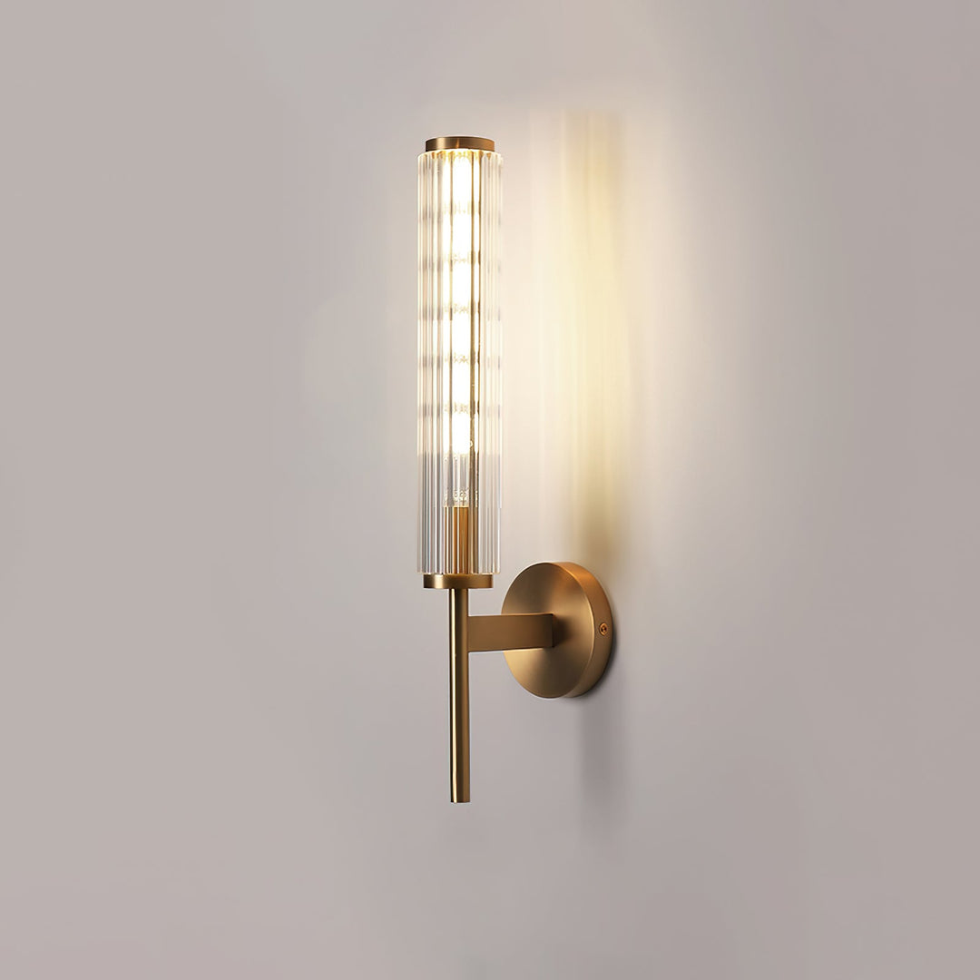Glas Linjär Mässings Vägglampa
