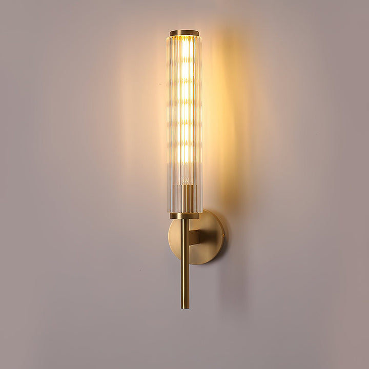 Glas Linjär Mässings Vägglampa