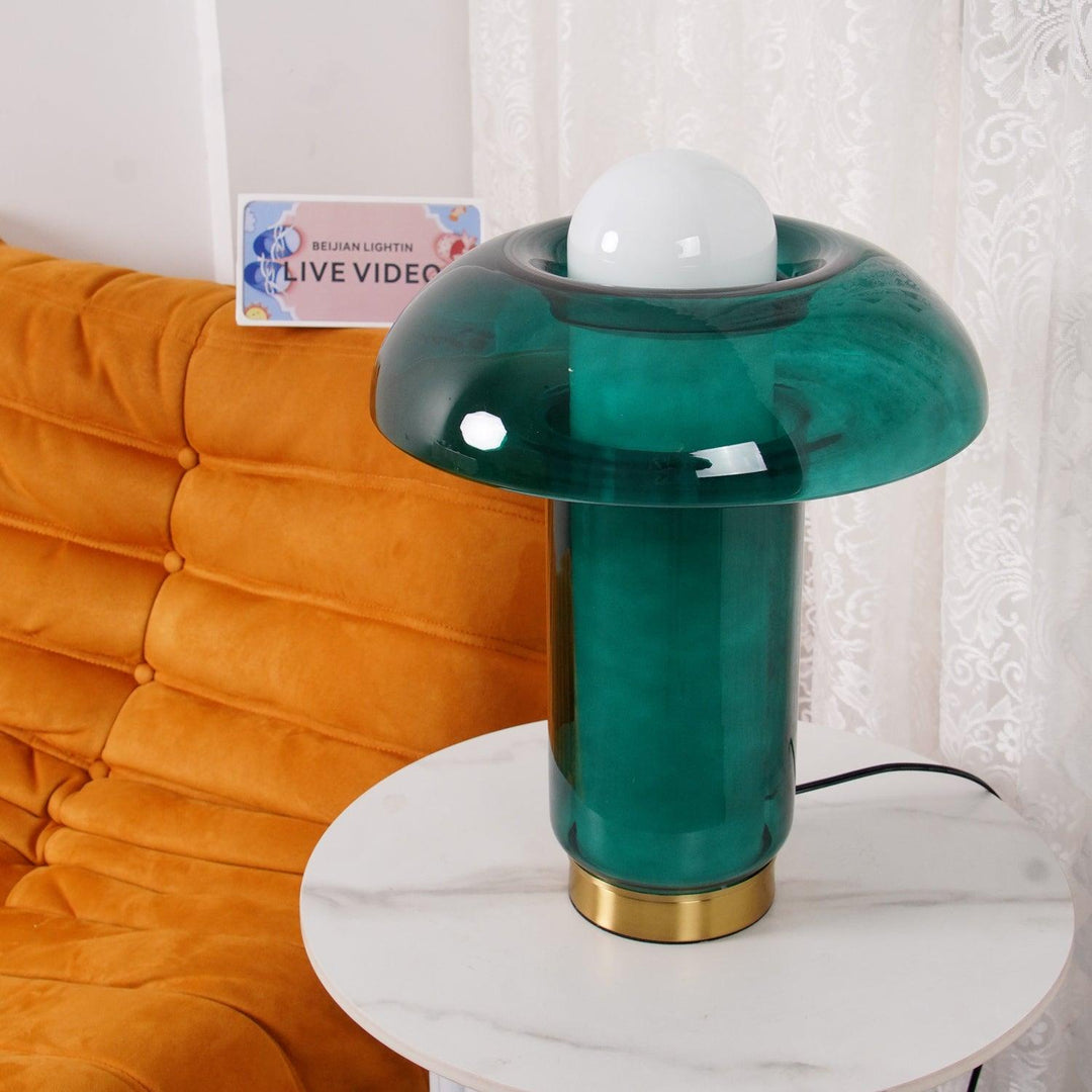 Glas Svamp Bordslampa