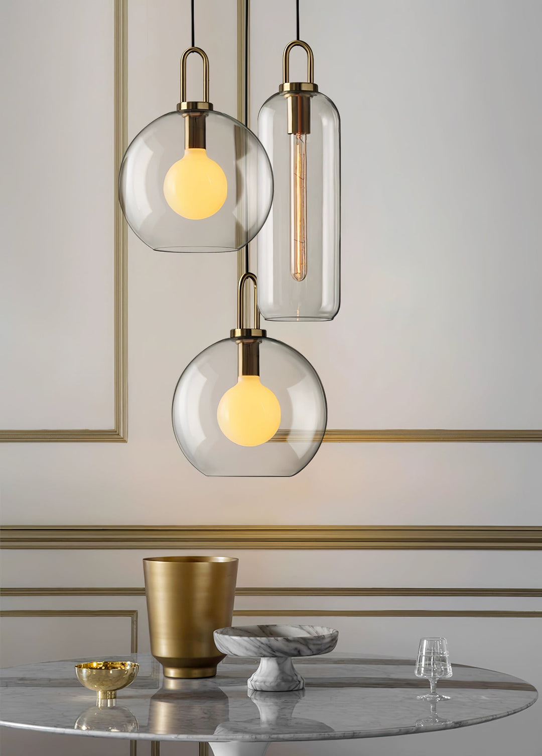 Glaspendel Swag-lampa