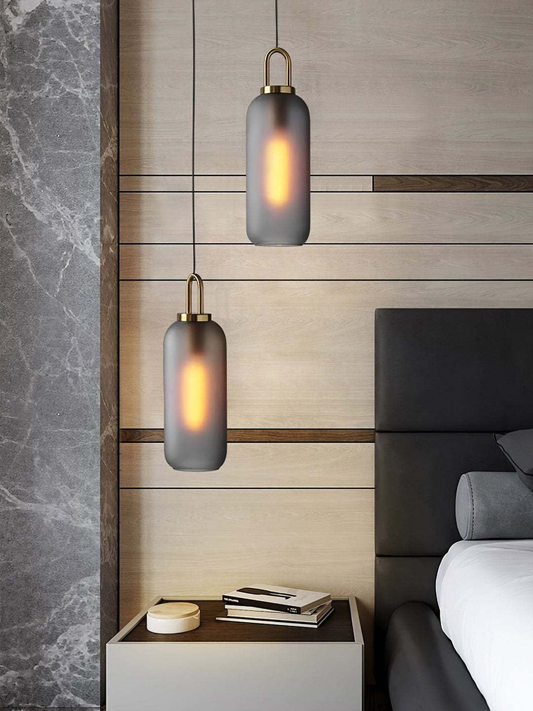 Glaspendel Swag-lampa