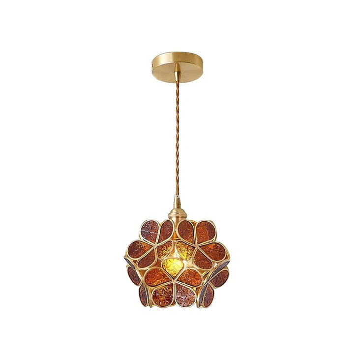 Glasblommependellampa