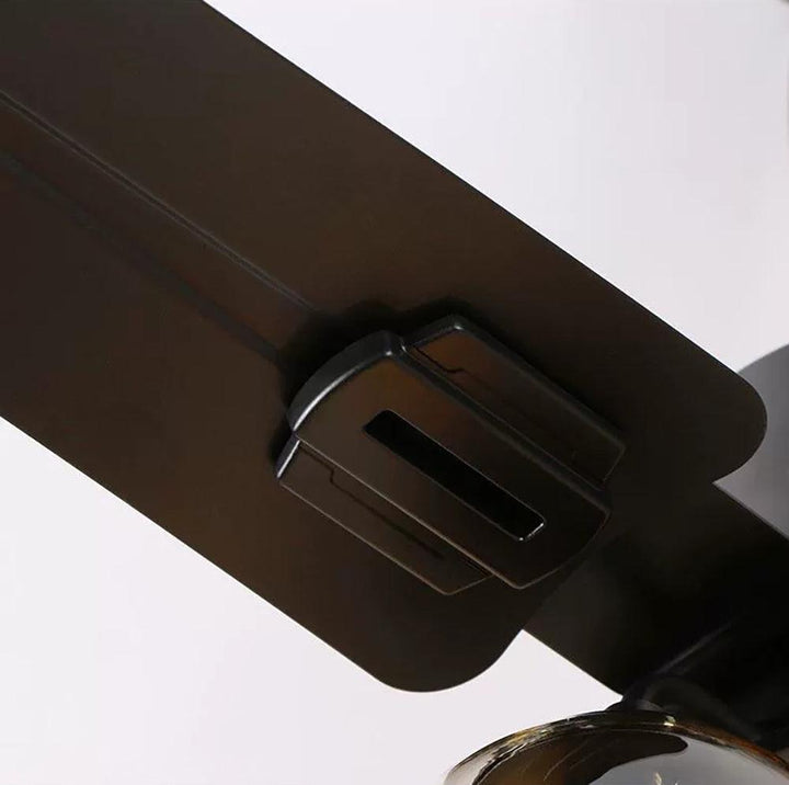 Svart Vintage Takfläkt Lampa