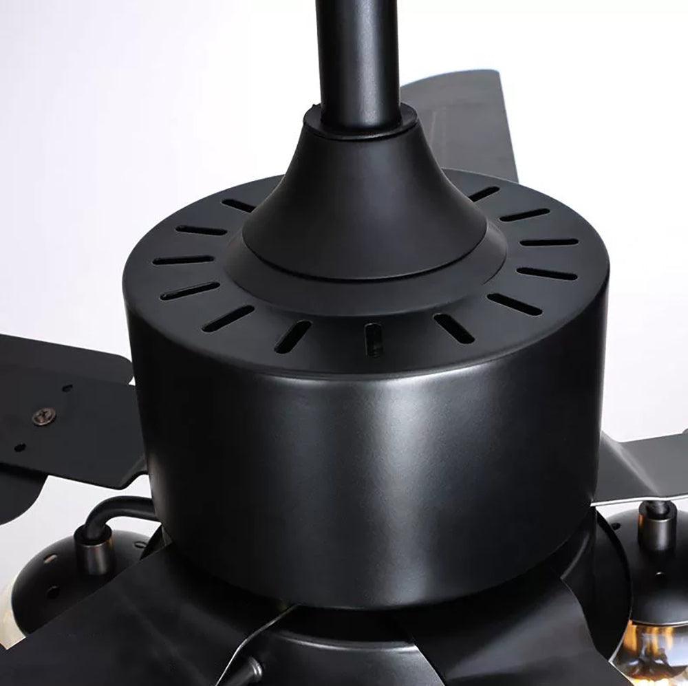 Svart Vintage Takfläkt Lampa