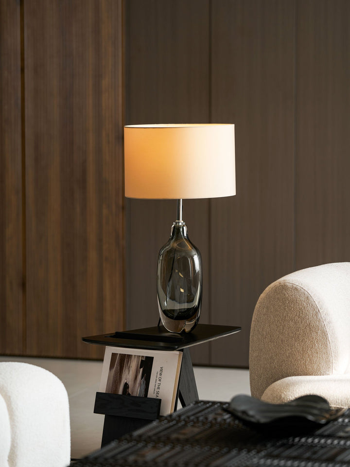 Glaserad Kristall Bordslampa