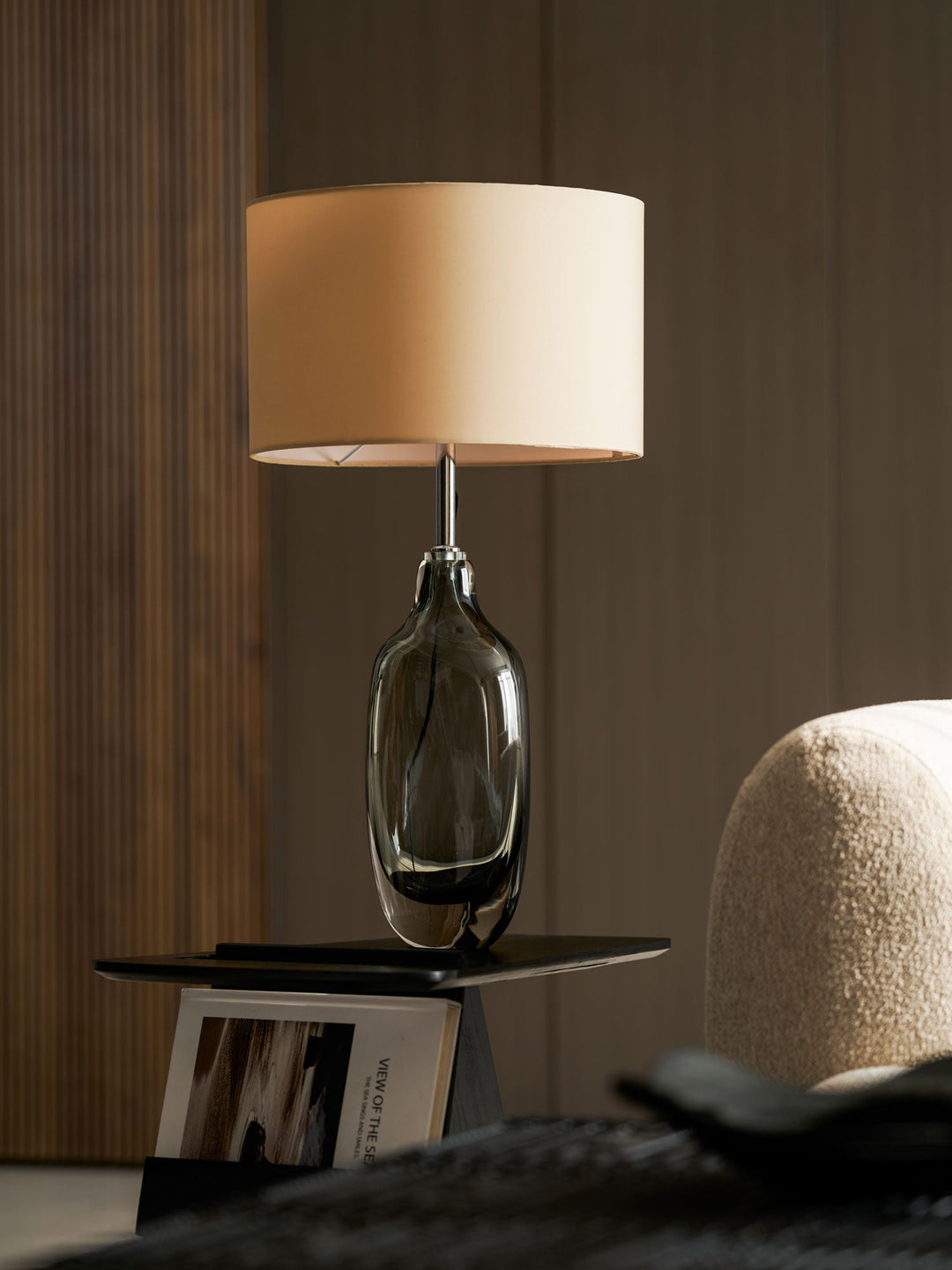 Glaserad Kristall Bordslampa