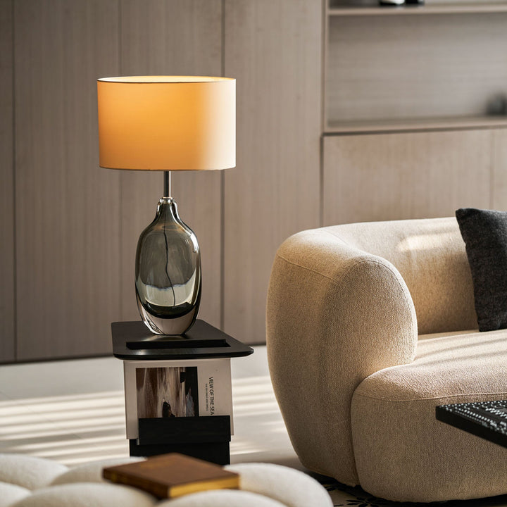 Glaserad Kristall Bordslampa