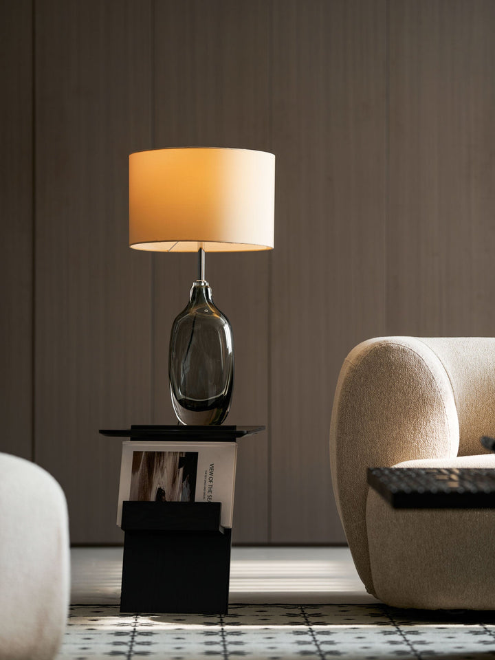 Glaserad Kristall Bordslampa