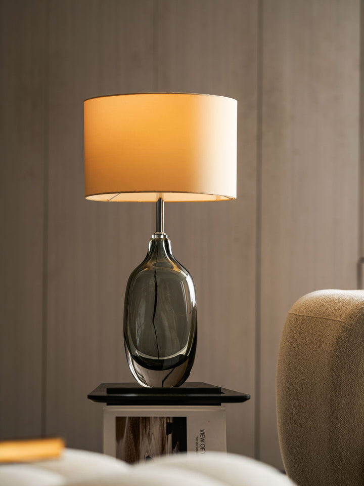 Glaserad Kristall Bordslampa