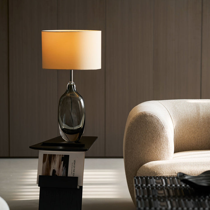Glaserad Kristall Bordslampa