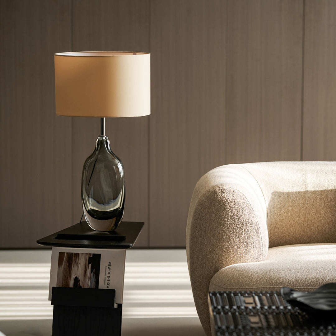 Glaserad Kristall Bordslampa