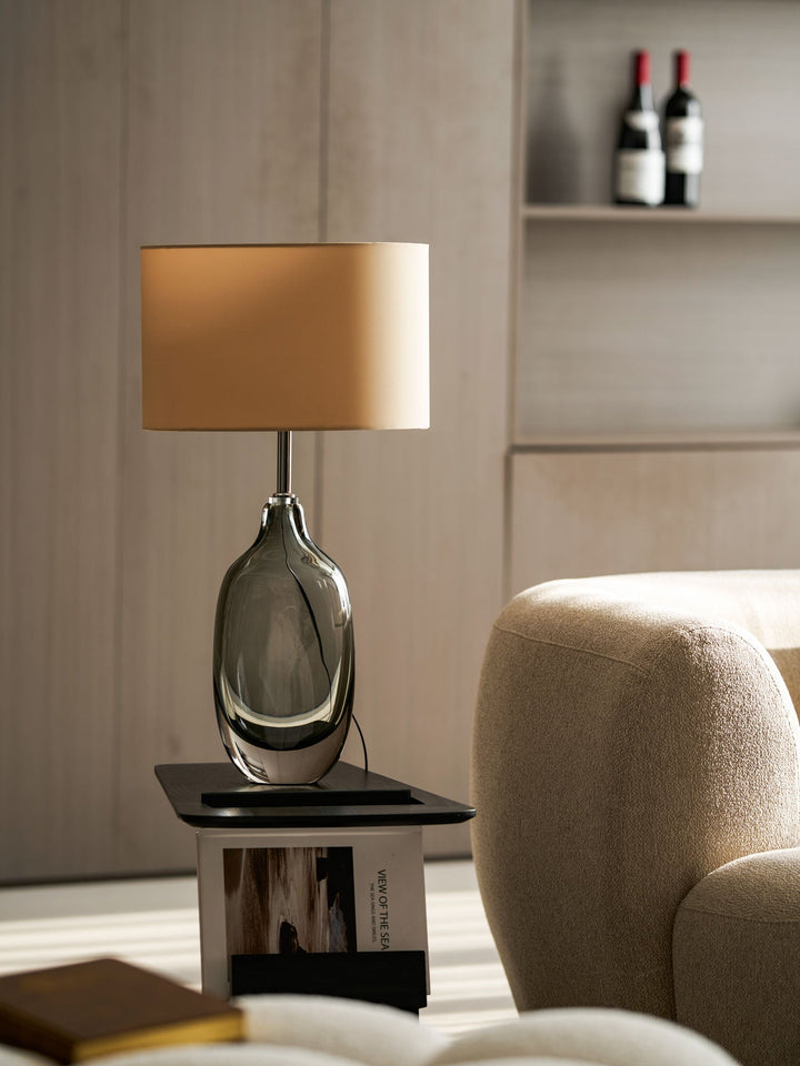 Glaserad Kristall Bordslampa