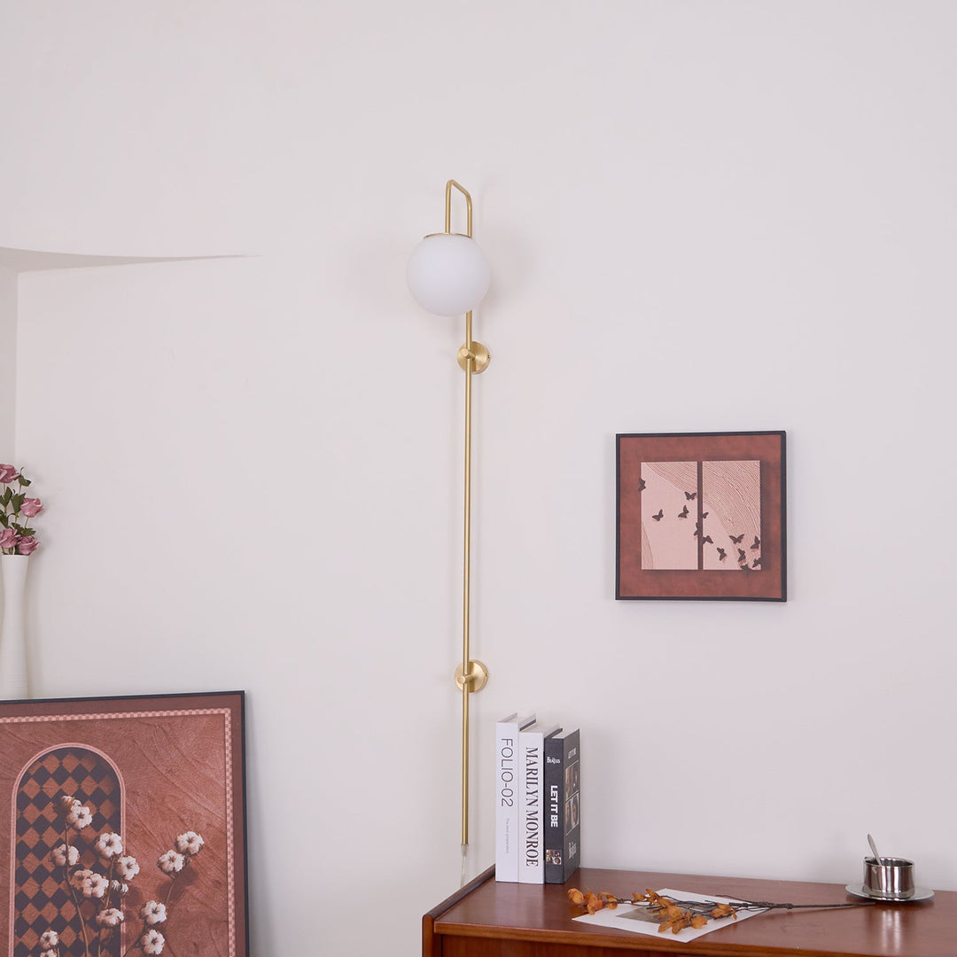Globe Brass Plug-in Vägglampa