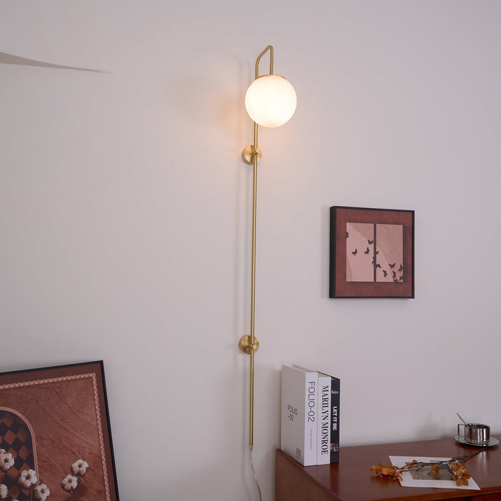 Globe Brass Plug-in Vägglampa