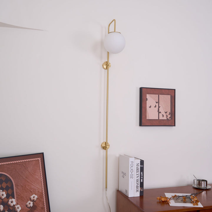 Globe Brass Plug-in Vägglampa