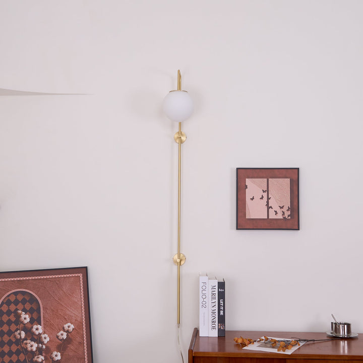 Globe Brass Plug-in Vägglampa