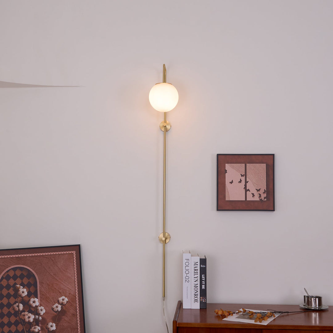 Globe Brass Plug-in Vägglampa