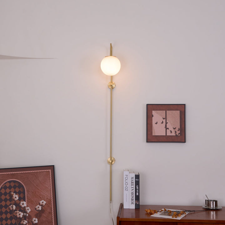 Globe Brass Plug-in Vägglampa
