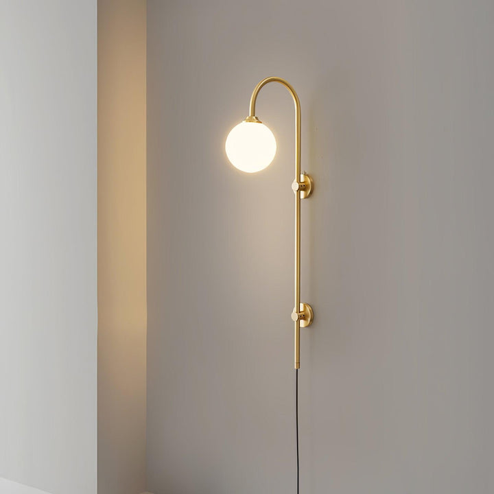 Globe Brass Plug-in Vägglampa
