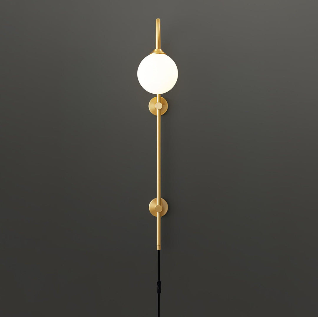 Globe Brass Plug-in Vägglampa