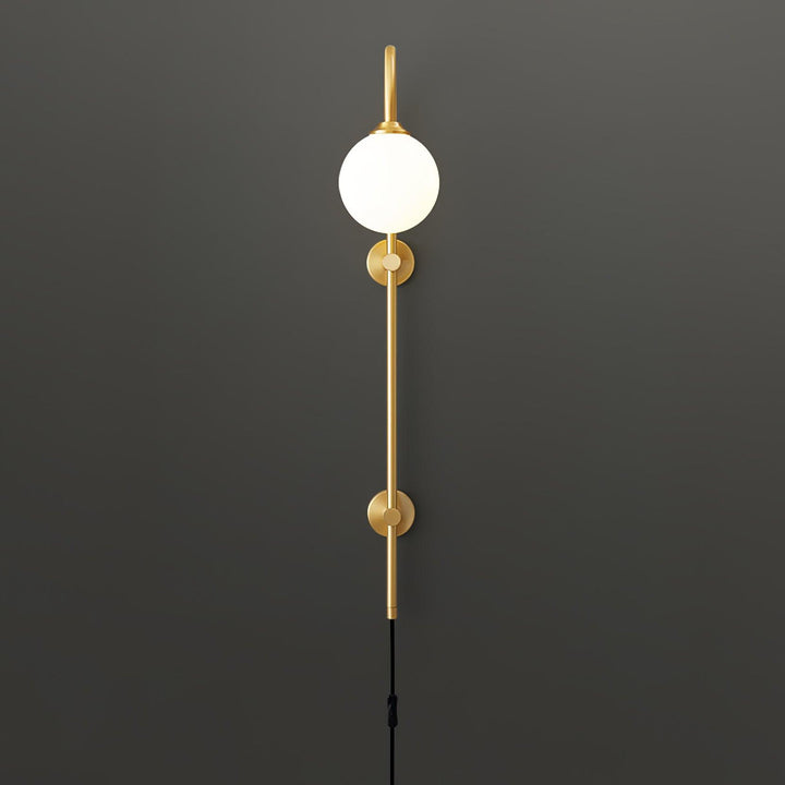Globe Brass Plug-in Vägglampa