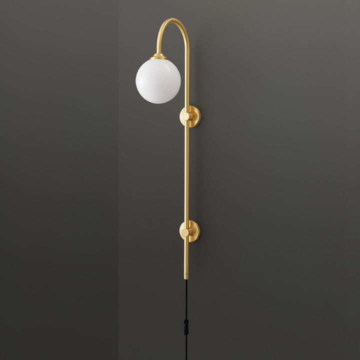 Globe Brass Plug-in Vägglampa