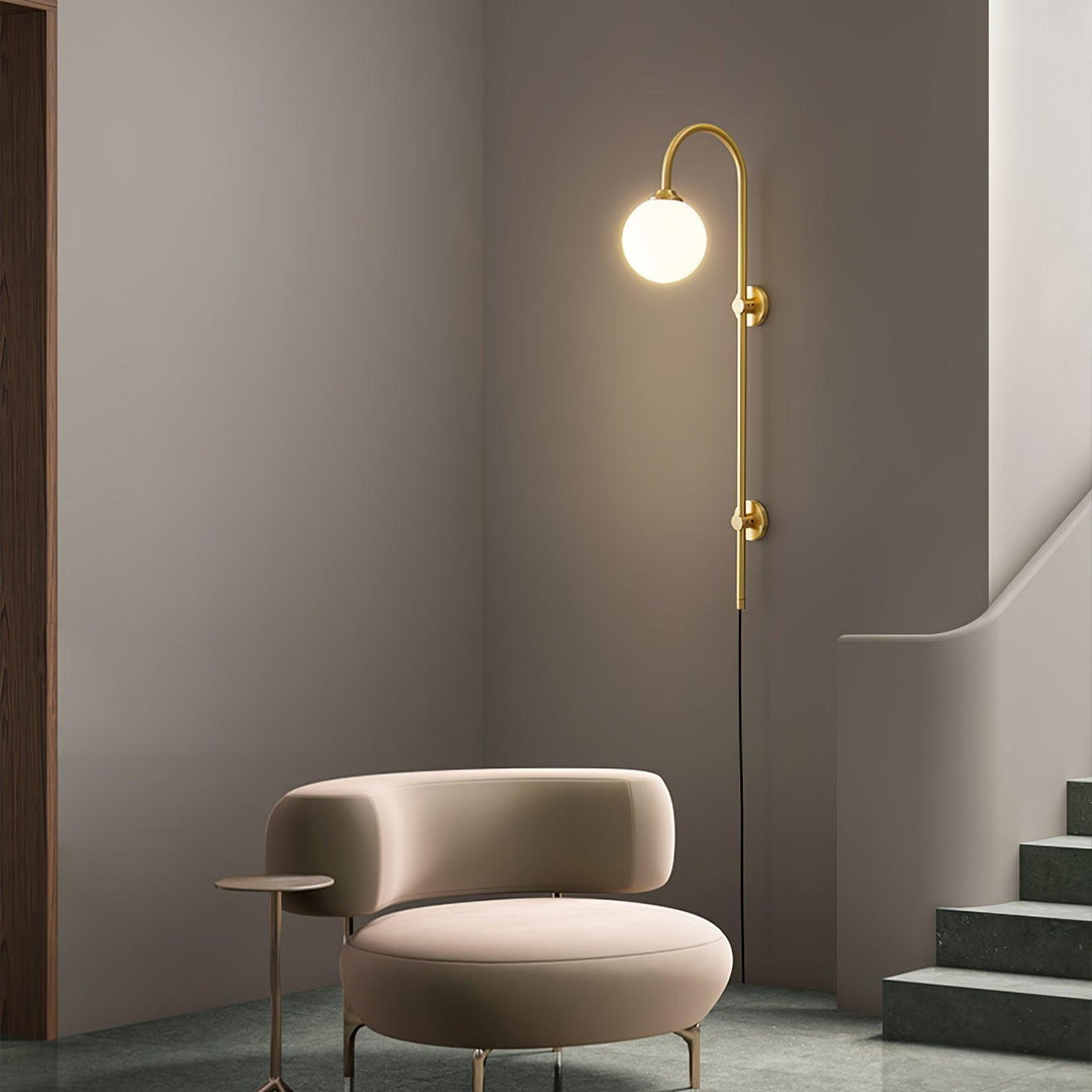 Globe Brass Plug-in Vägglampa