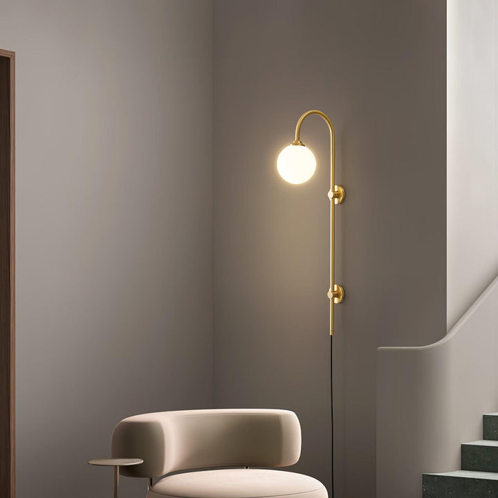 Globe Brass Plug-in Vägglampa