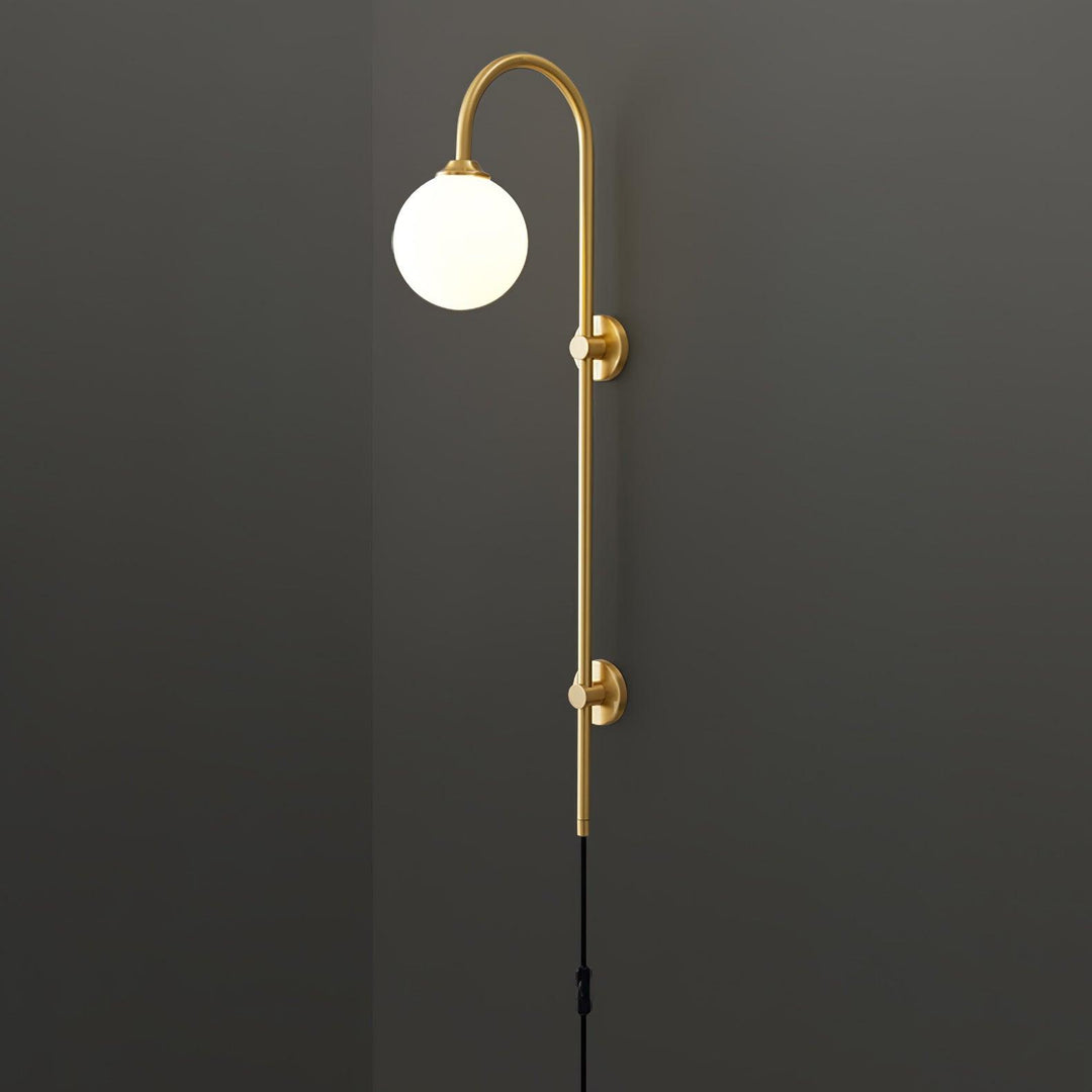 Globe Brass Plug-in Vägglampa