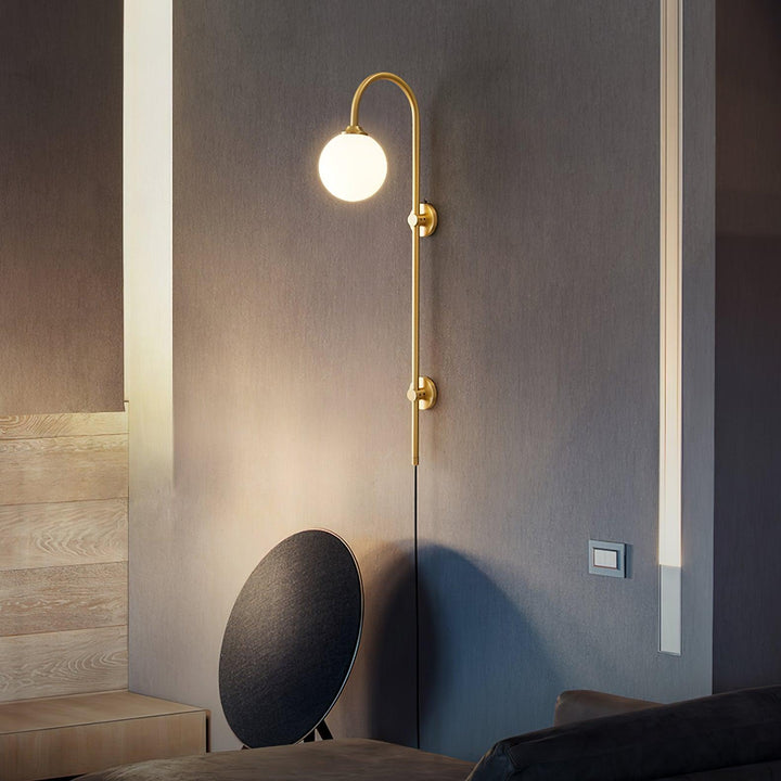 Globe Brass Plug-in Vägglampa