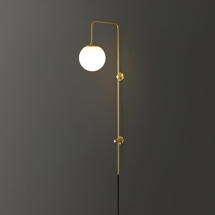 Globe Brass Plug-in Vägglampa