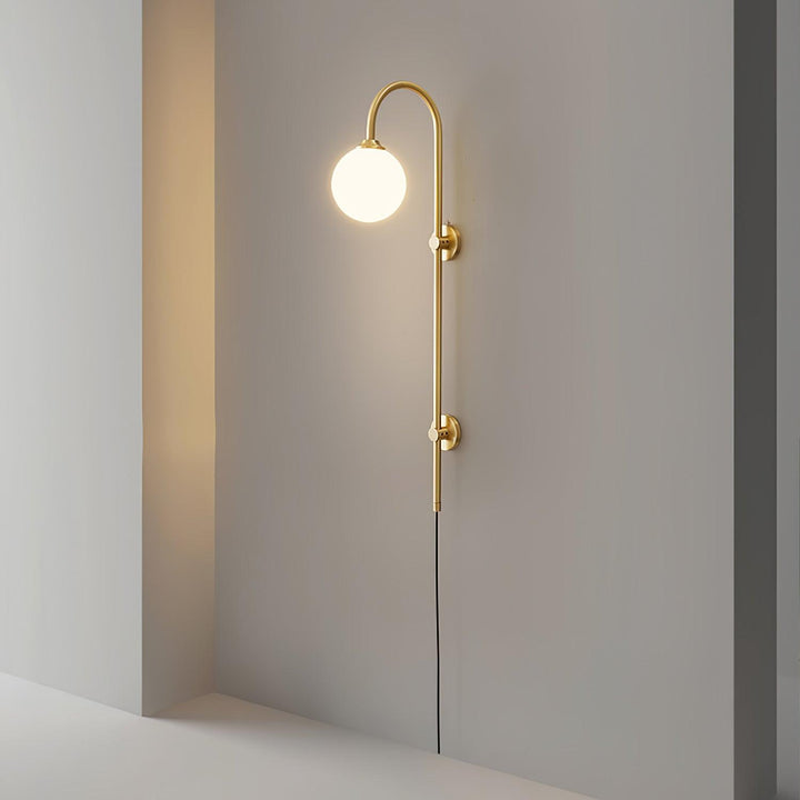 Globe Brass Plug-in Vägglampa