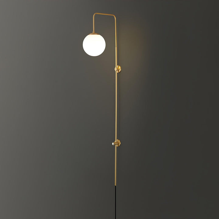 Globe Brass Plug-in Vägglampa