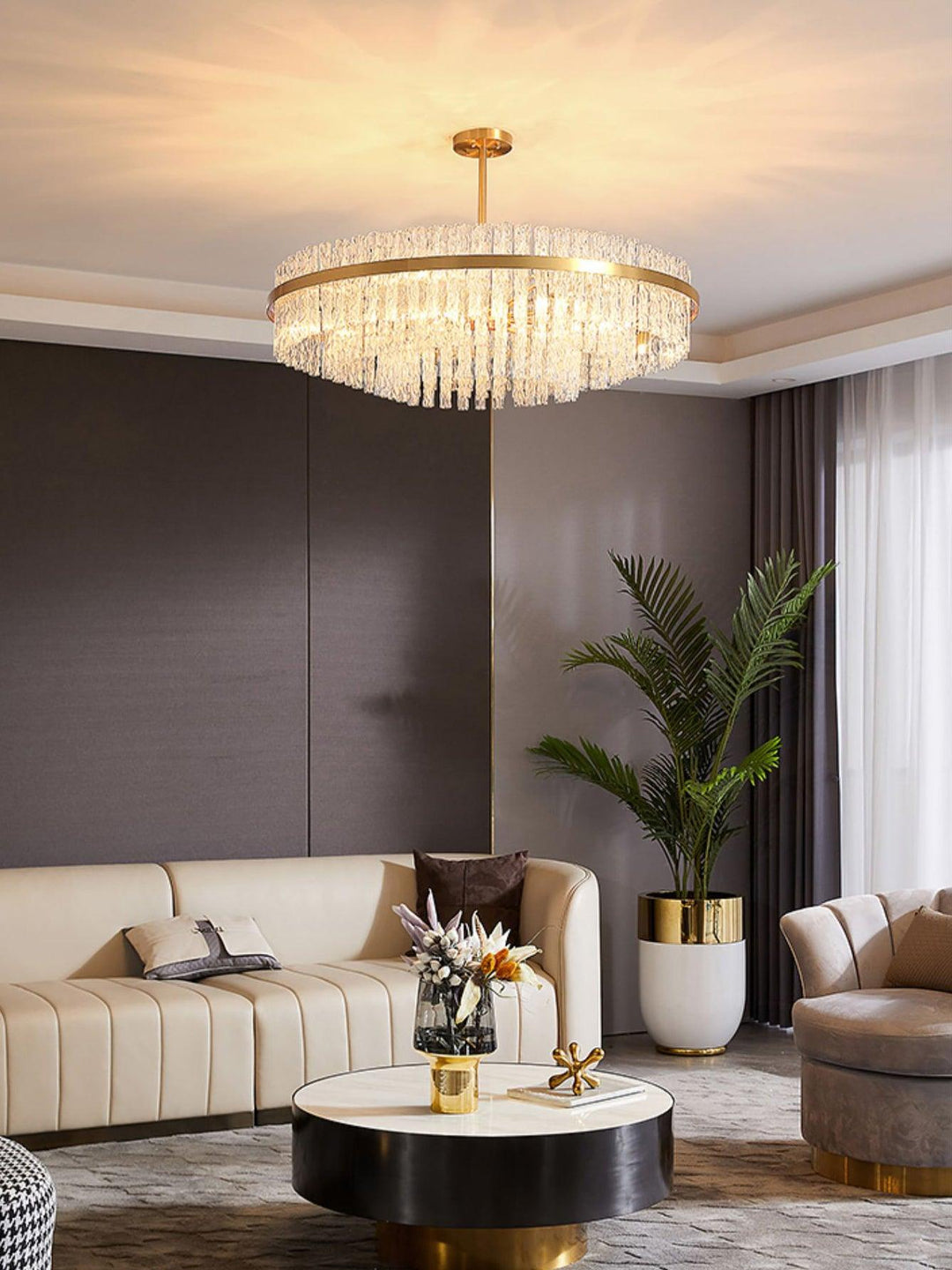 Guld &amp; Klar Stav Chandelier