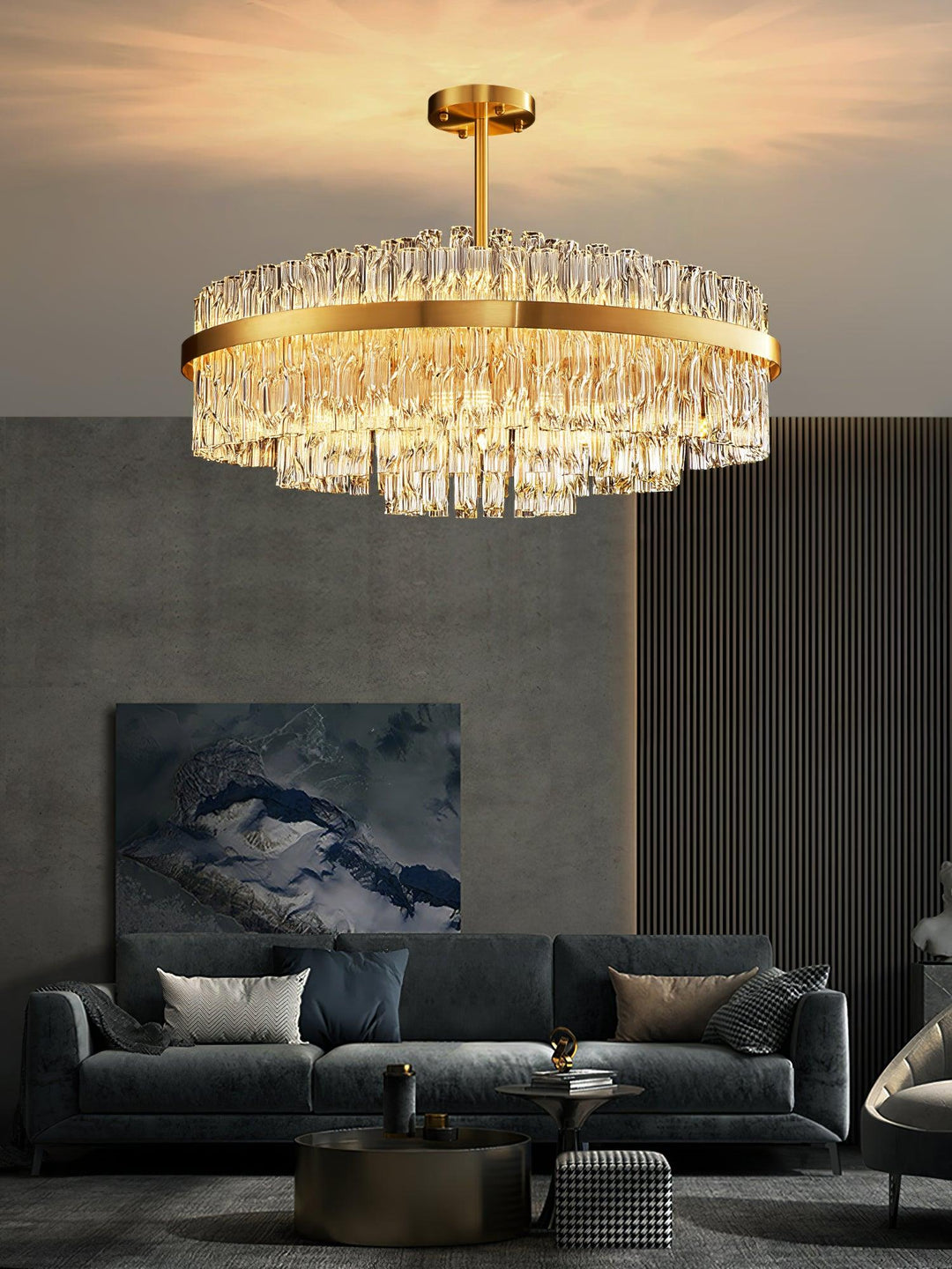 Guld &amp; Klar Stav Chandelier