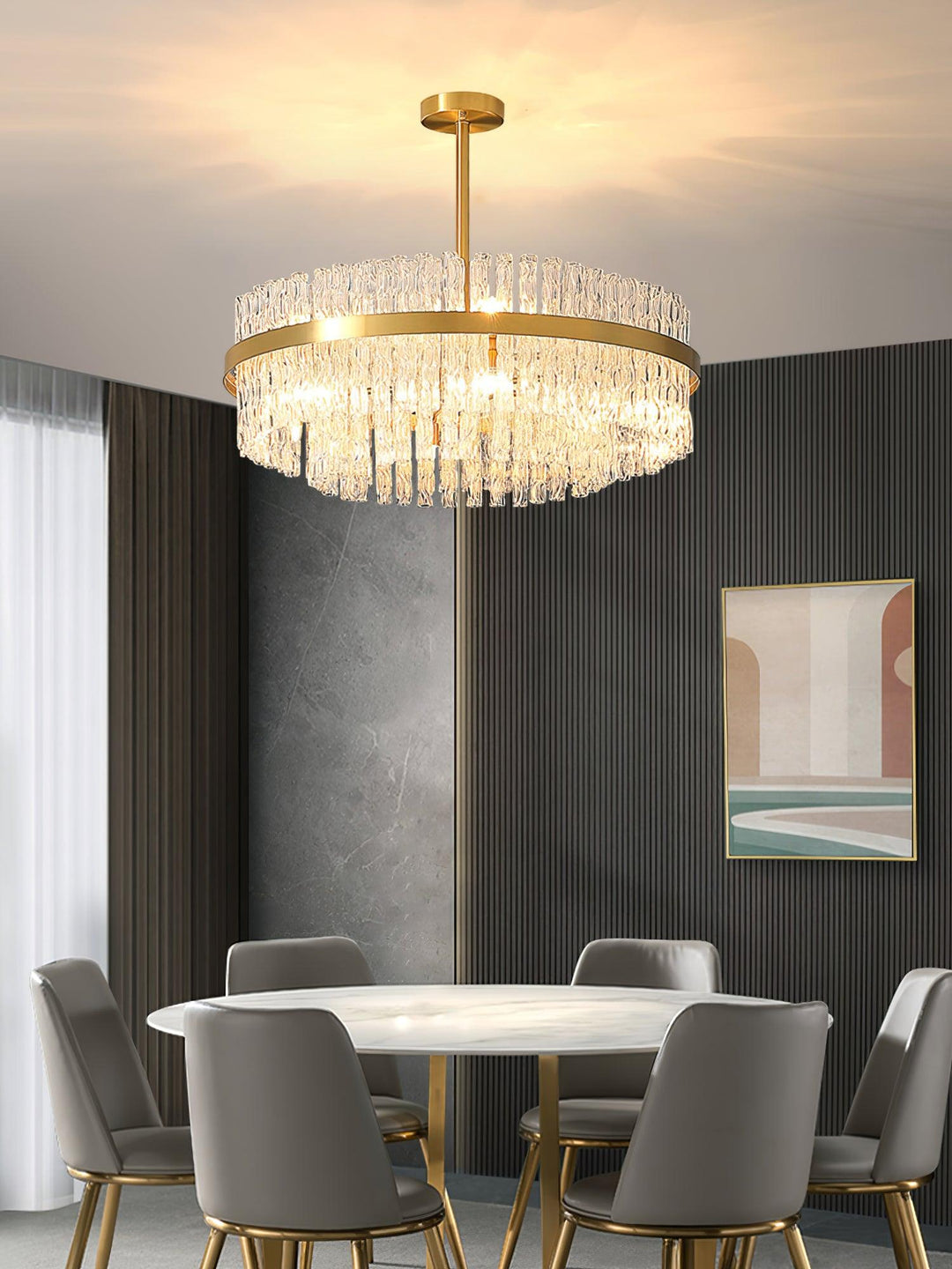 Guld &amp; Klar Stav Chandelier