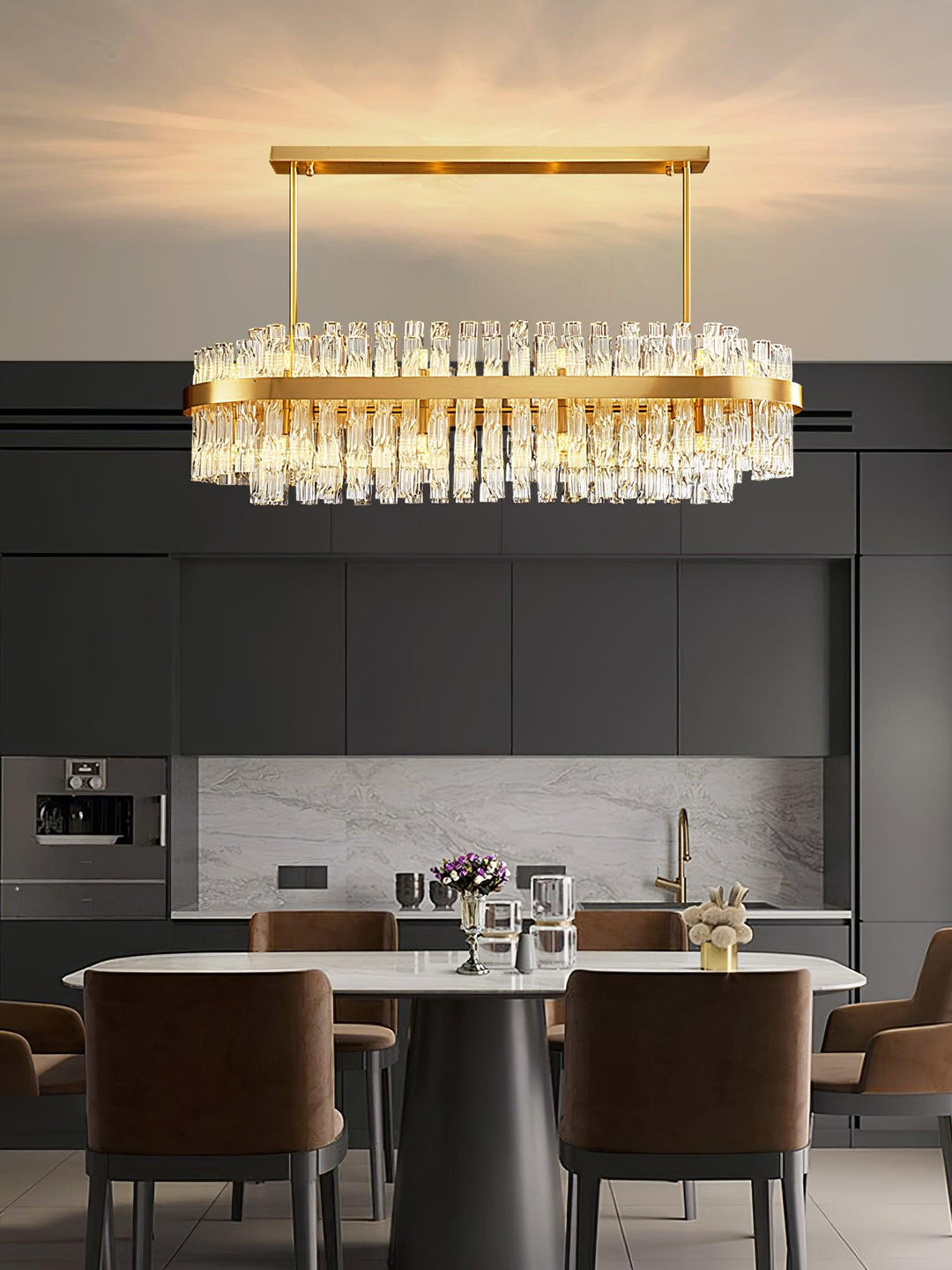 Guld &amp; Klar Stav Chandelier