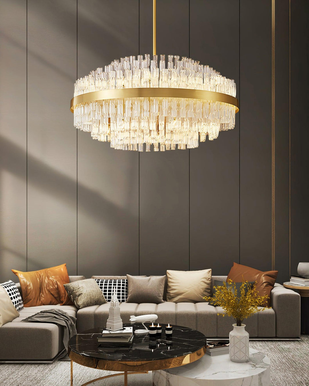 Guld &amp; Klar Stav Chandelier