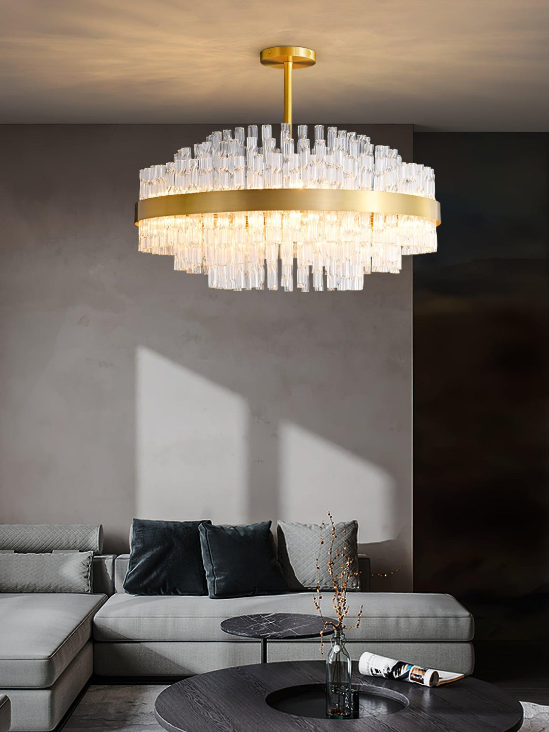 Guld &amp; Klar Stav Chandelier