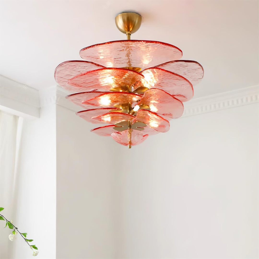 Petals Gold Murano Kandelaber