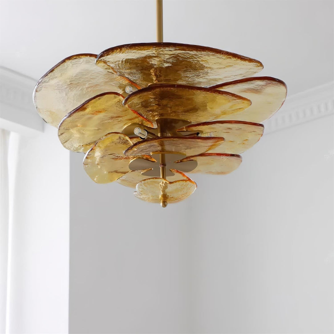 Petals Gold Murano Kandelaber
