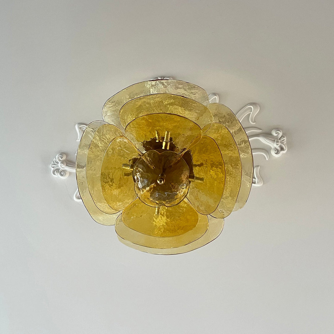Petals Gold Murano Kandelaber