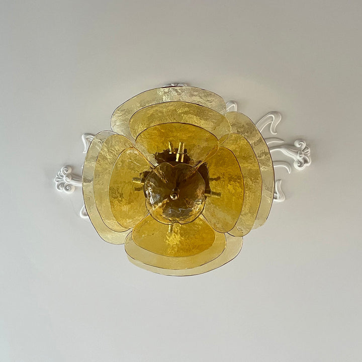 Petals Gold Murano Kandelaber