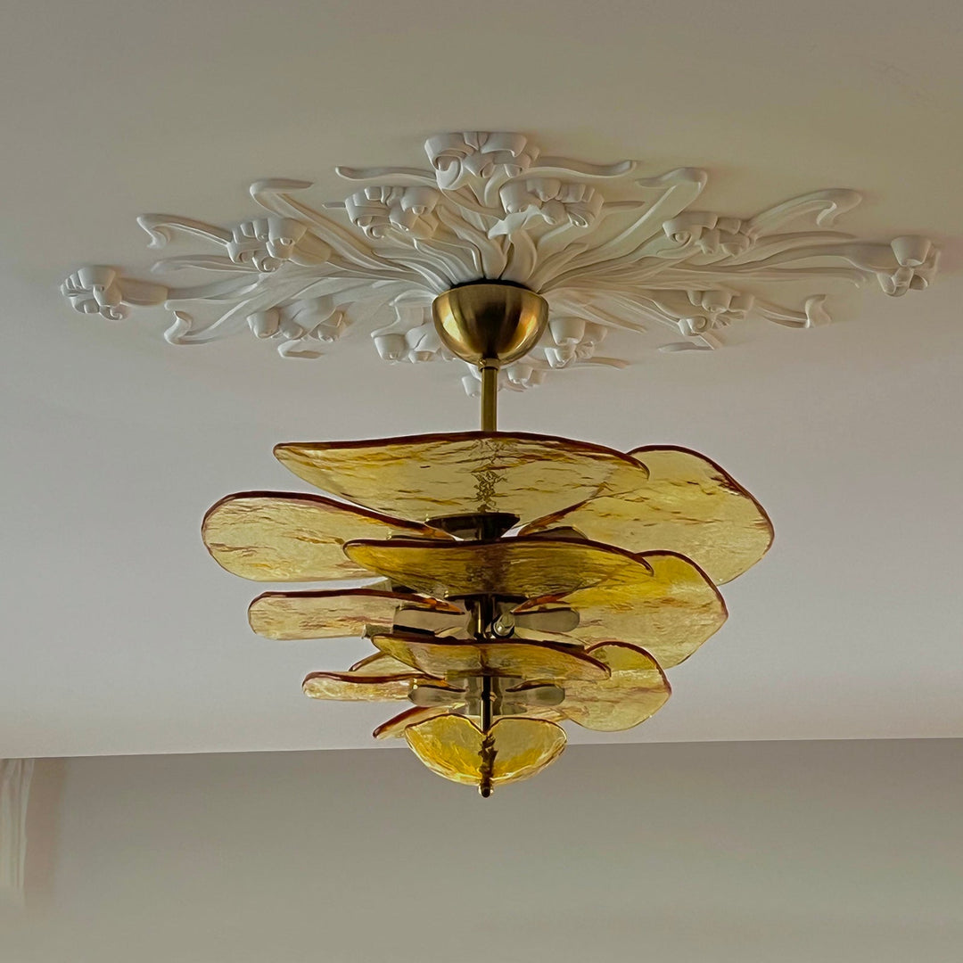 Petals Gold Murano Kandelaber