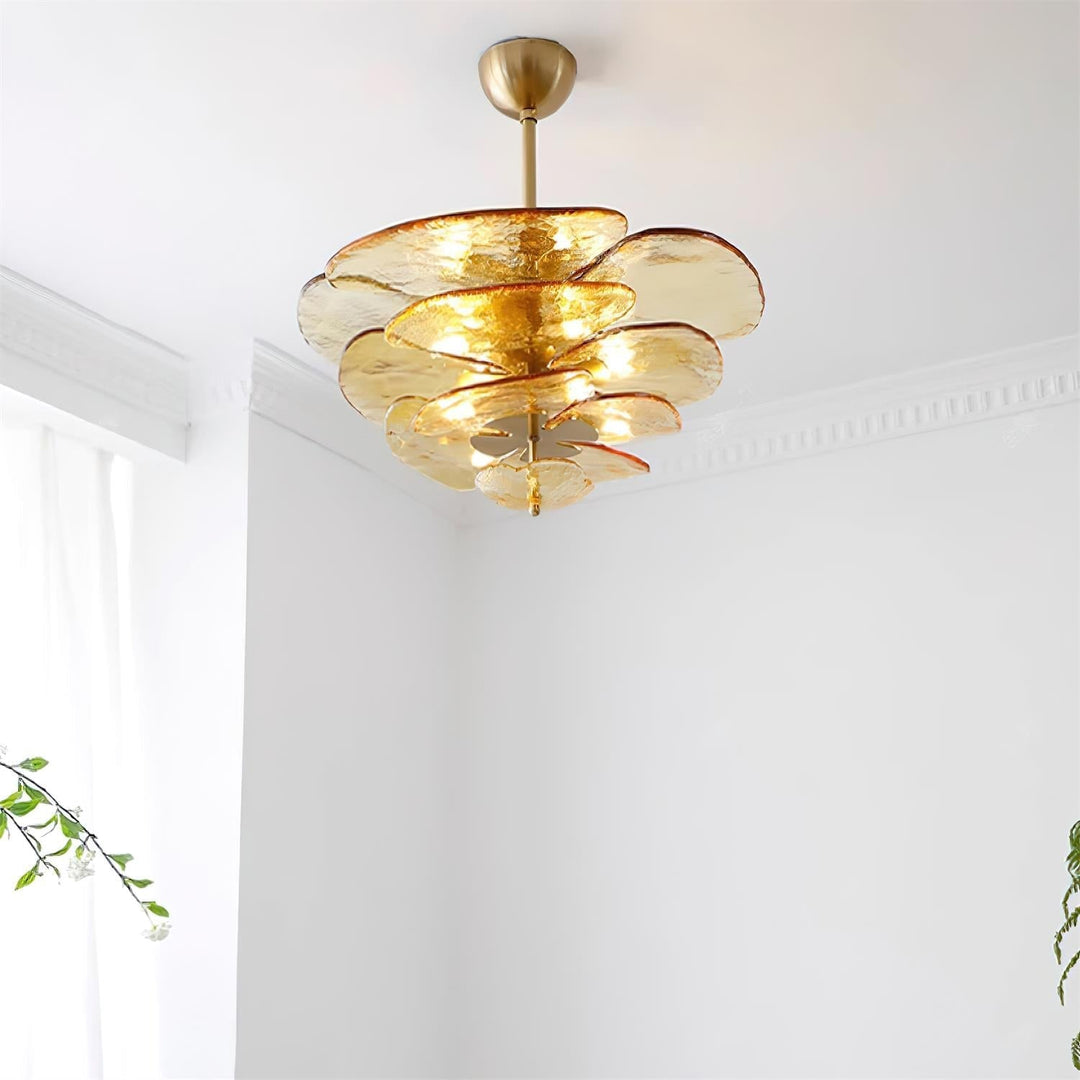 Petals Gold Murano Kandelaber