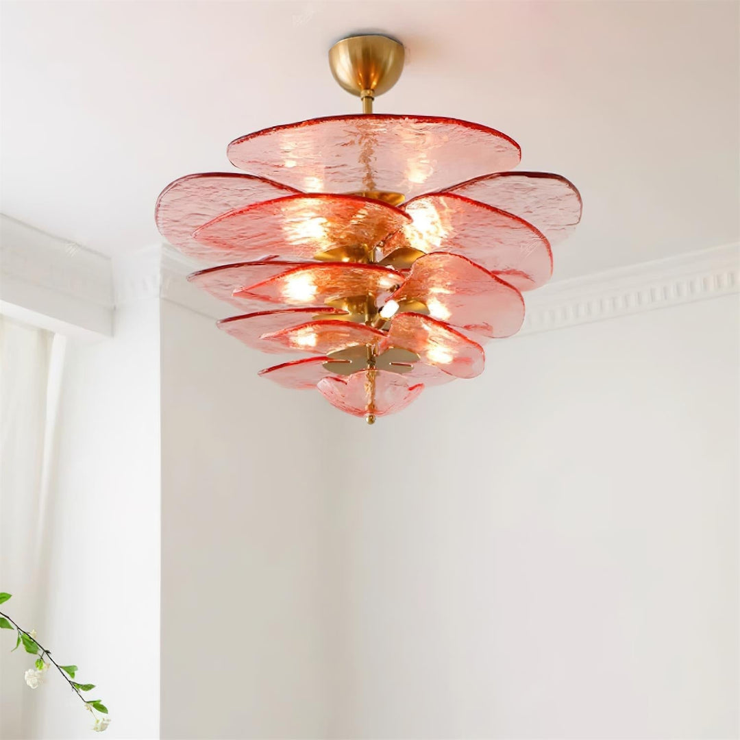 Petals Gold Murano Kandelaber