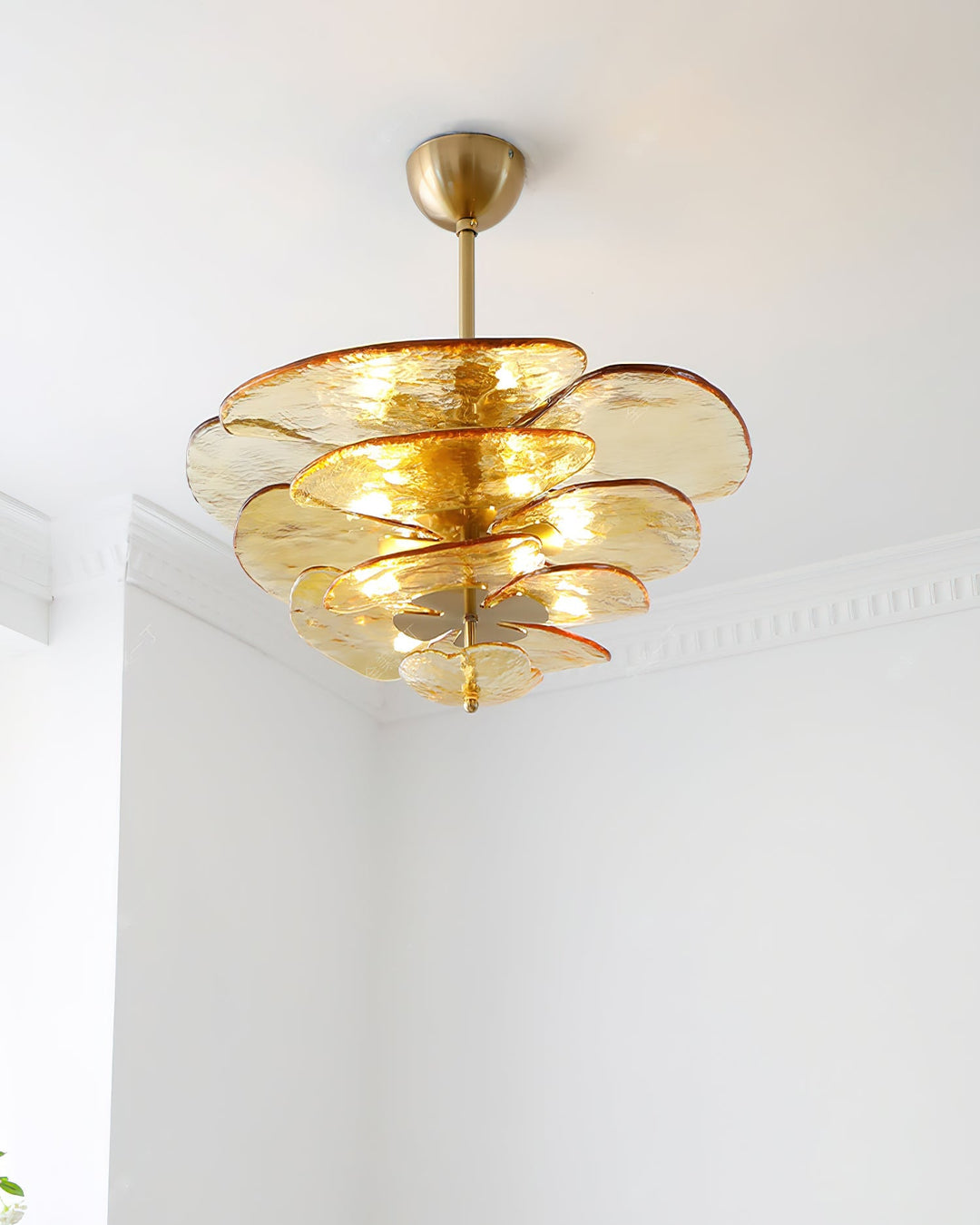 Petals Gold Murano Kandelaber