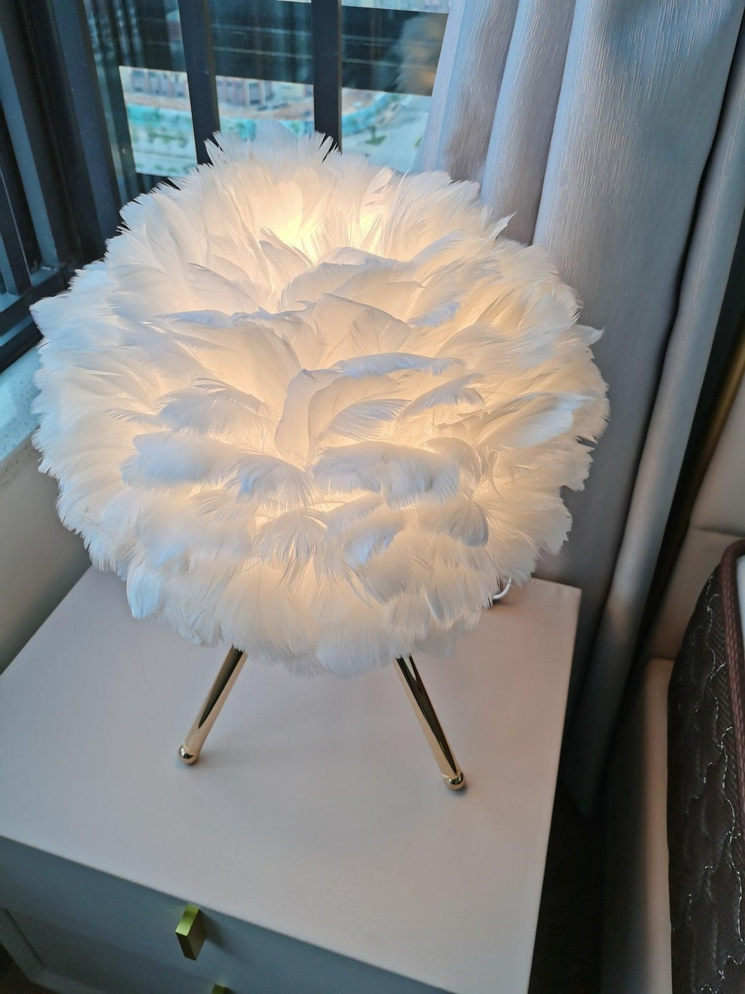 Gåsfjäder Bordslampa